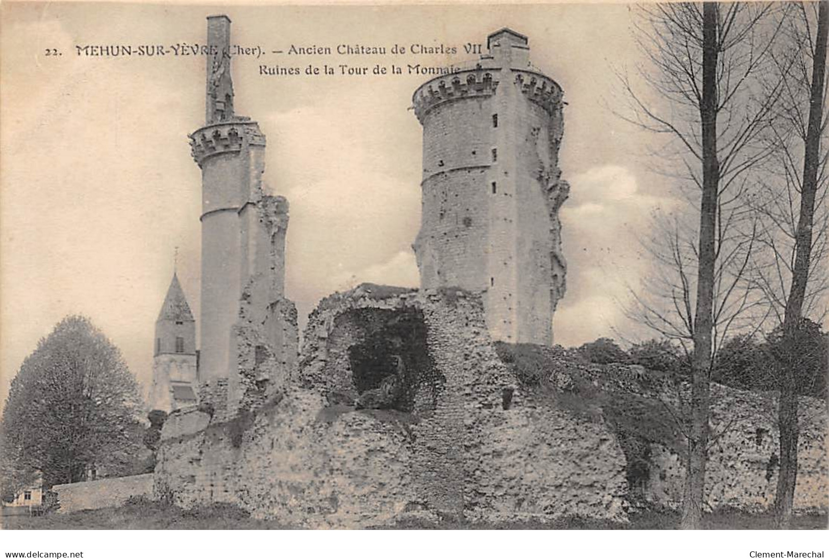 MEHUN SUR YEVRE - Ancien Château De Charles VII - Ruines De La Tour De La Monnaie - Très Bon état - Mehun-sur-Yèvre