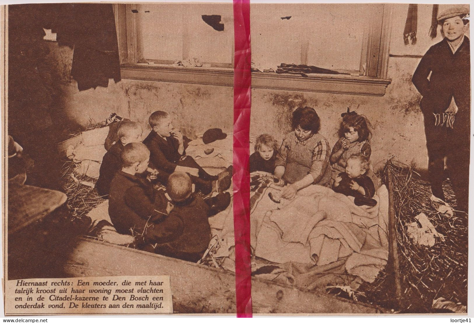 Den Bosch - Vluchtelingen Na Watersnood In Citadel Kazerne - Orig. Knipsel Coupure Tijdschrift Magazine - 1926 - Non Classés