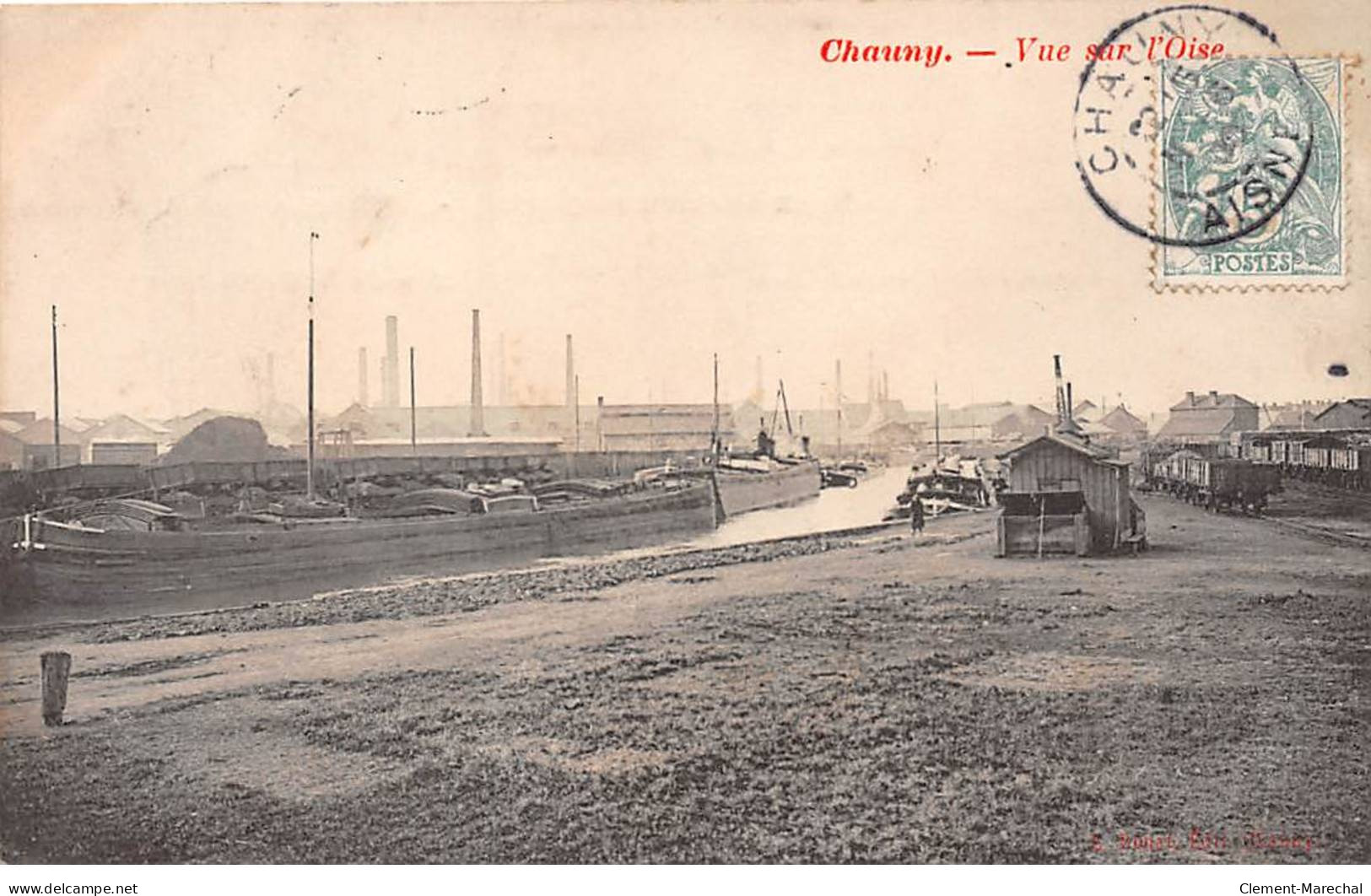 CHAUNY - Vue Sur L'Oise - Très Bon état - Chauny