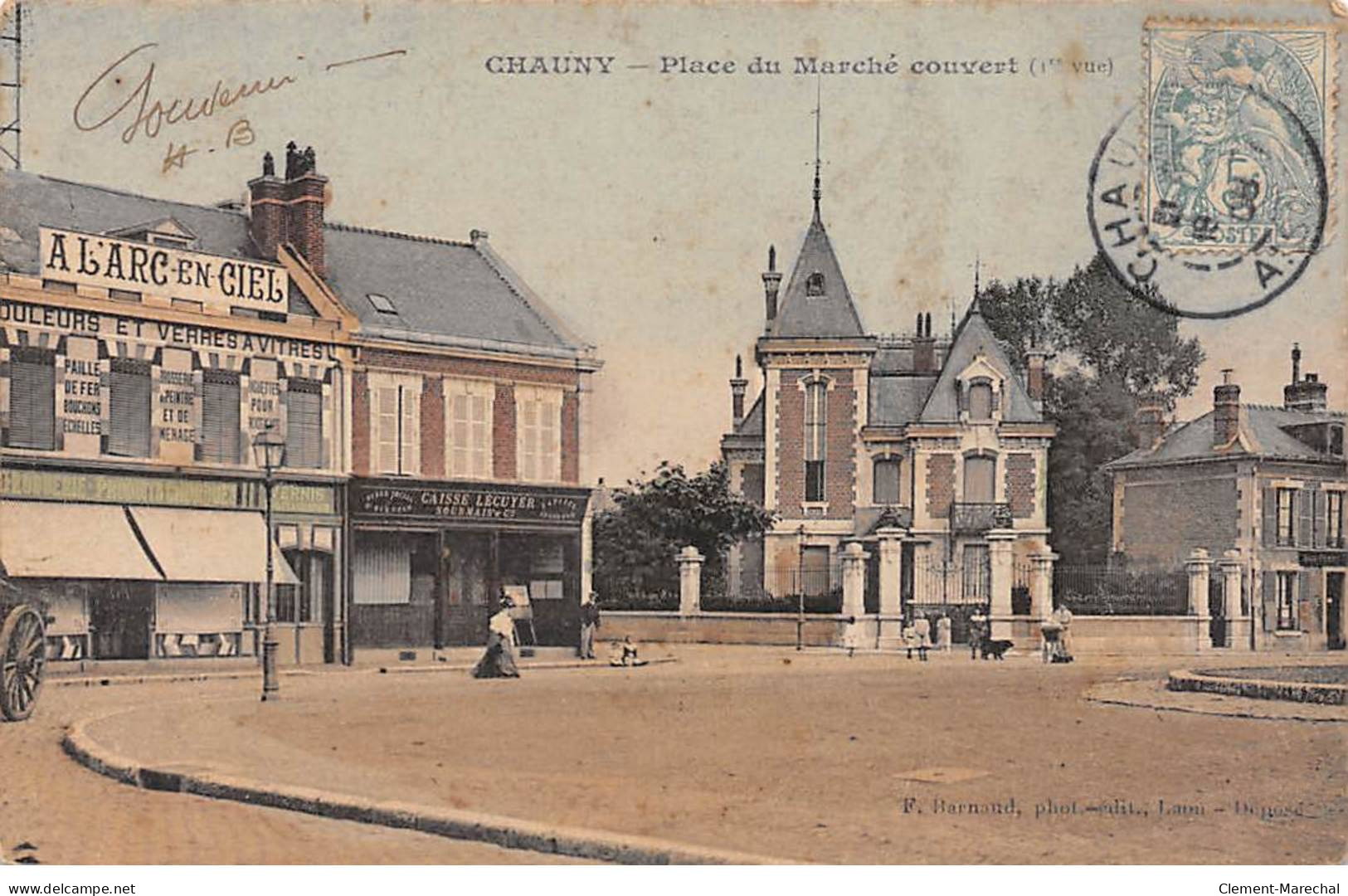 CHAUNY - Place Du Marché Couvert - Très Bon état - Chauny