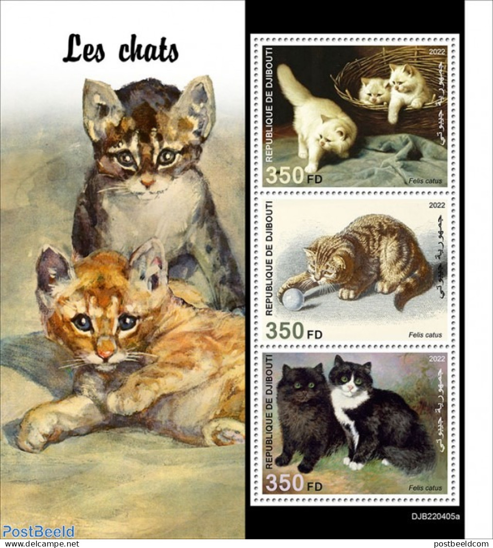 Djibouti 2022 Cats, Mint NH, Nature - Cats - Dschibuti (1977-...)