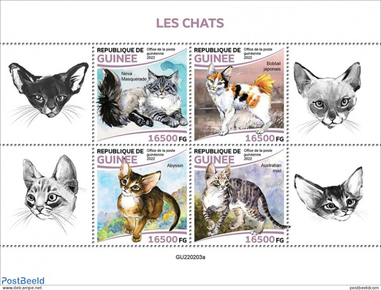 Guinea, Republic 2022 Cats, Mint NH, Nature - Cats - Andere & Zonder Classificatie