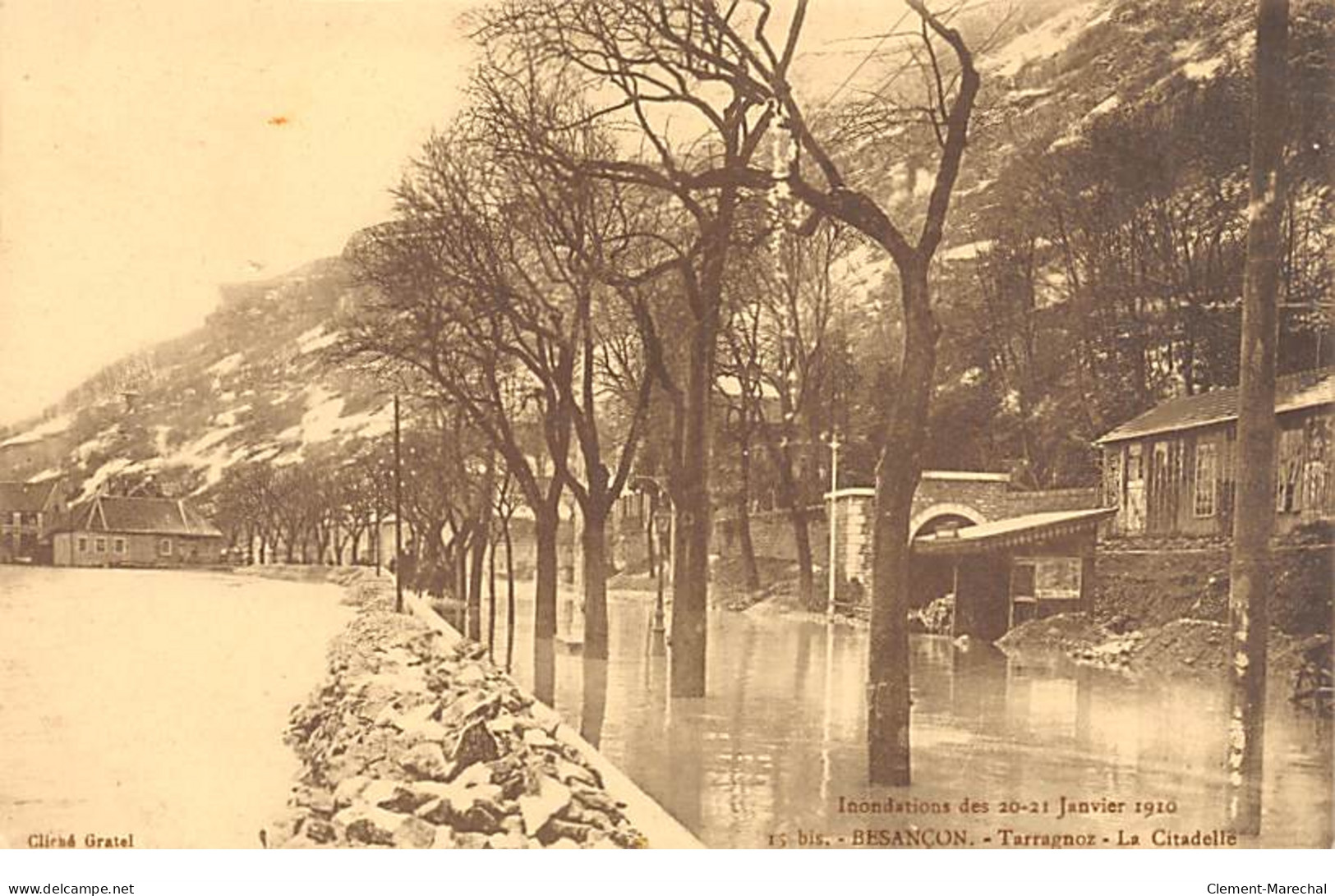 BESANCON - Inondations Des 20 21 Janvier 1910 - Tarragnoz - La Citadelle - Très Bon état - Autres & Non Classés