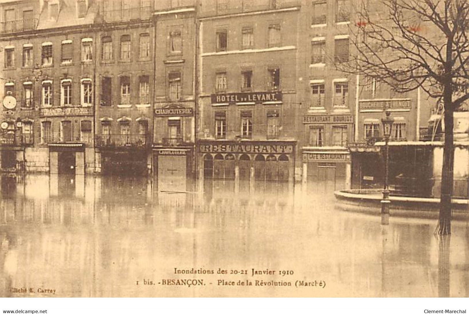 BESANCON - Inondations Des 20 21 Janvier 1910 - Place De La Révolution - Très Bon état - Besancon