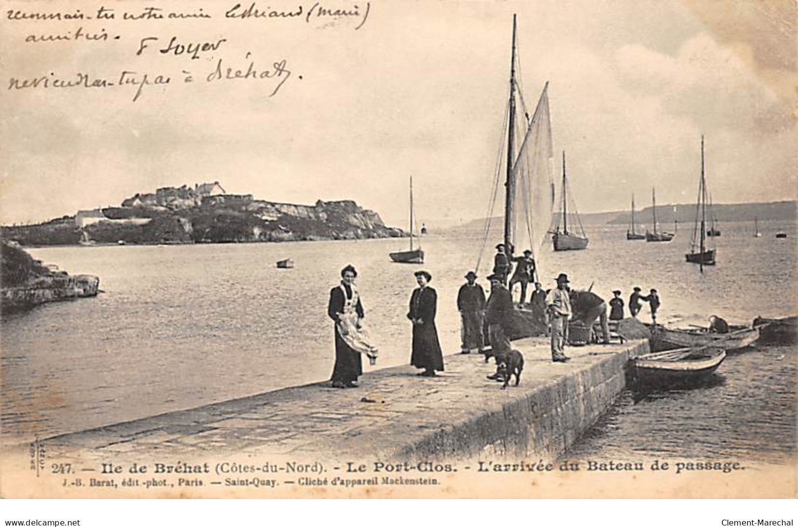 ILE DE BREHAT - Le Port Clos - L'arrivée Du Bateau De Passage - Très Bon état - Ile De Bréhat