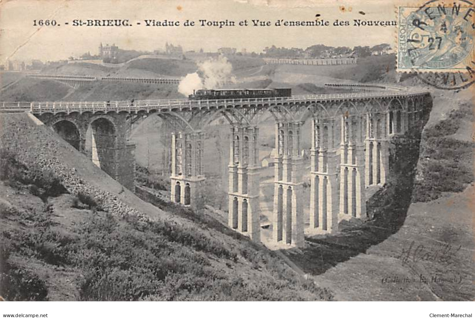 SAINT BRIEUC - Viaduc De Toupin Et Vue D'ensemble - Très Bon état - Saint-Brieuc