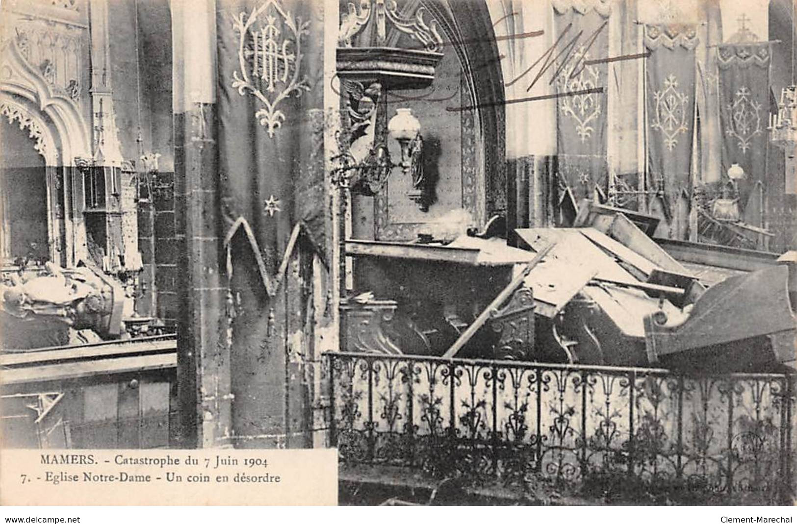 MAMERS - Catastrophe Du 7 Juin 1904 - Eglise Notre Dame - Un Coin En Désordre - Très Bon état - Mamers