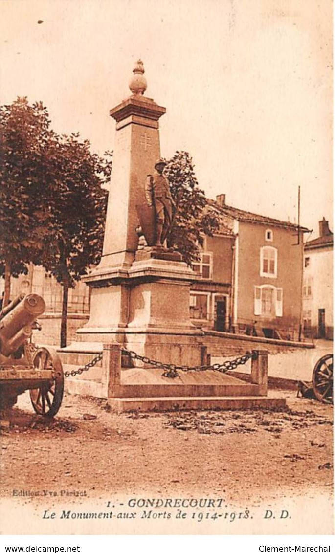 GONDRECOURT - Le Monument Aux Morts De 1914 1918 - Très Bon état - Gondrecourt Le Chateau