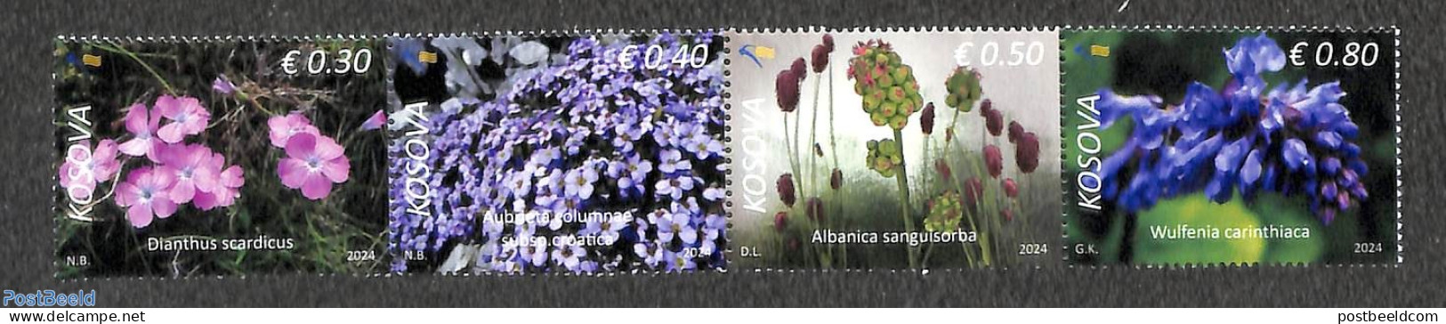 Kosovo 2024 Endemic Flora 4v [:::], Mint NH, Nature - Flowers & Plants - Autres & Non Classés