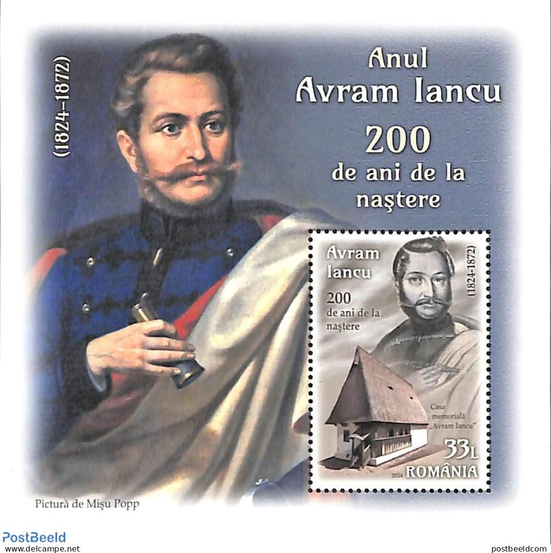 Romania 2024 Avram Lancu S/s, Mint NH - Unused Stamps