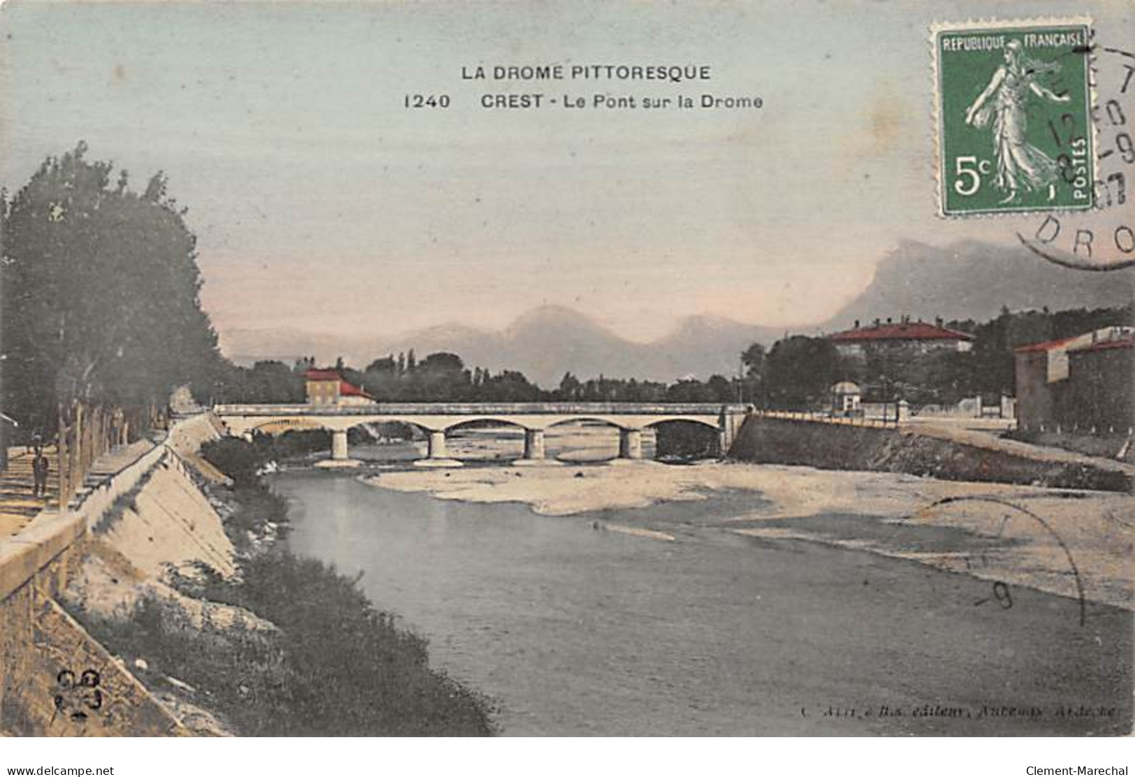 CREST - Le Pont Sur La Drome - Très Bon état - Crest