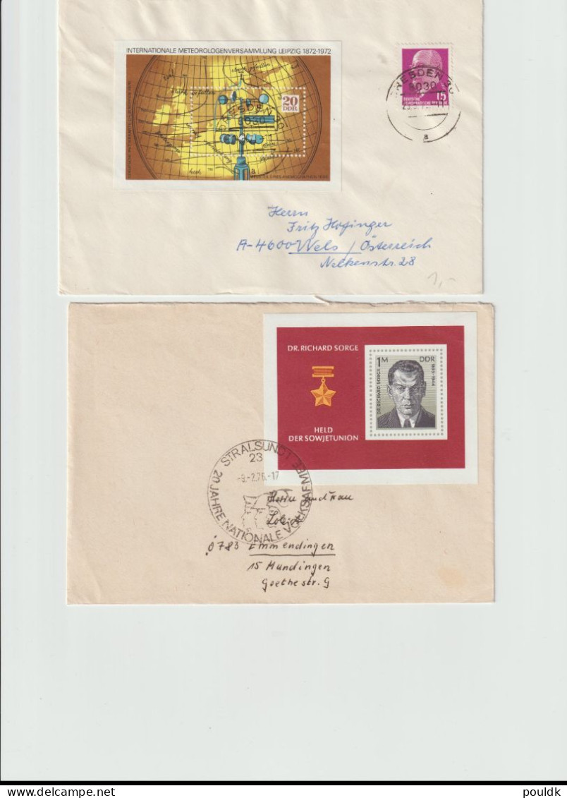 Ten Covers Franked With Souvenir Sheets. Postal Weight 0,099 Kg. Please Read Sales Conditions Under Image Of Lot (009-11 - Collections (without Album)