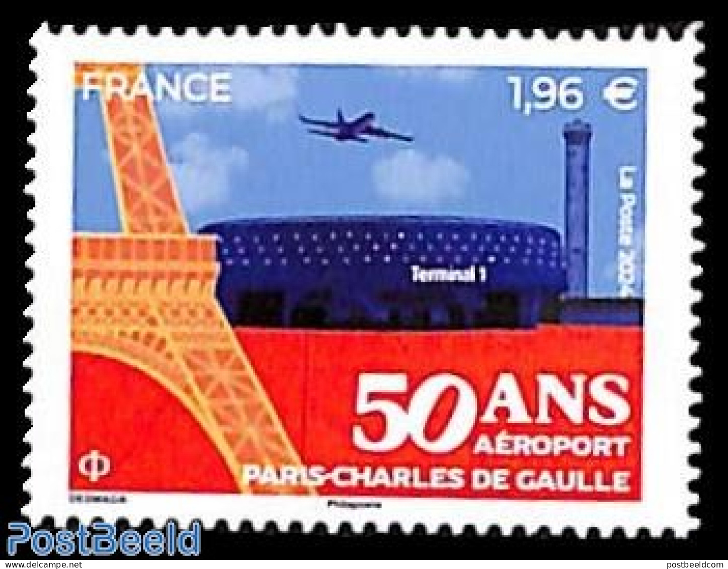 France 2024 Charles De Gaulle Airport 1v, Mint NH, Transport - Aircraft & Aviation - Unused Stamps