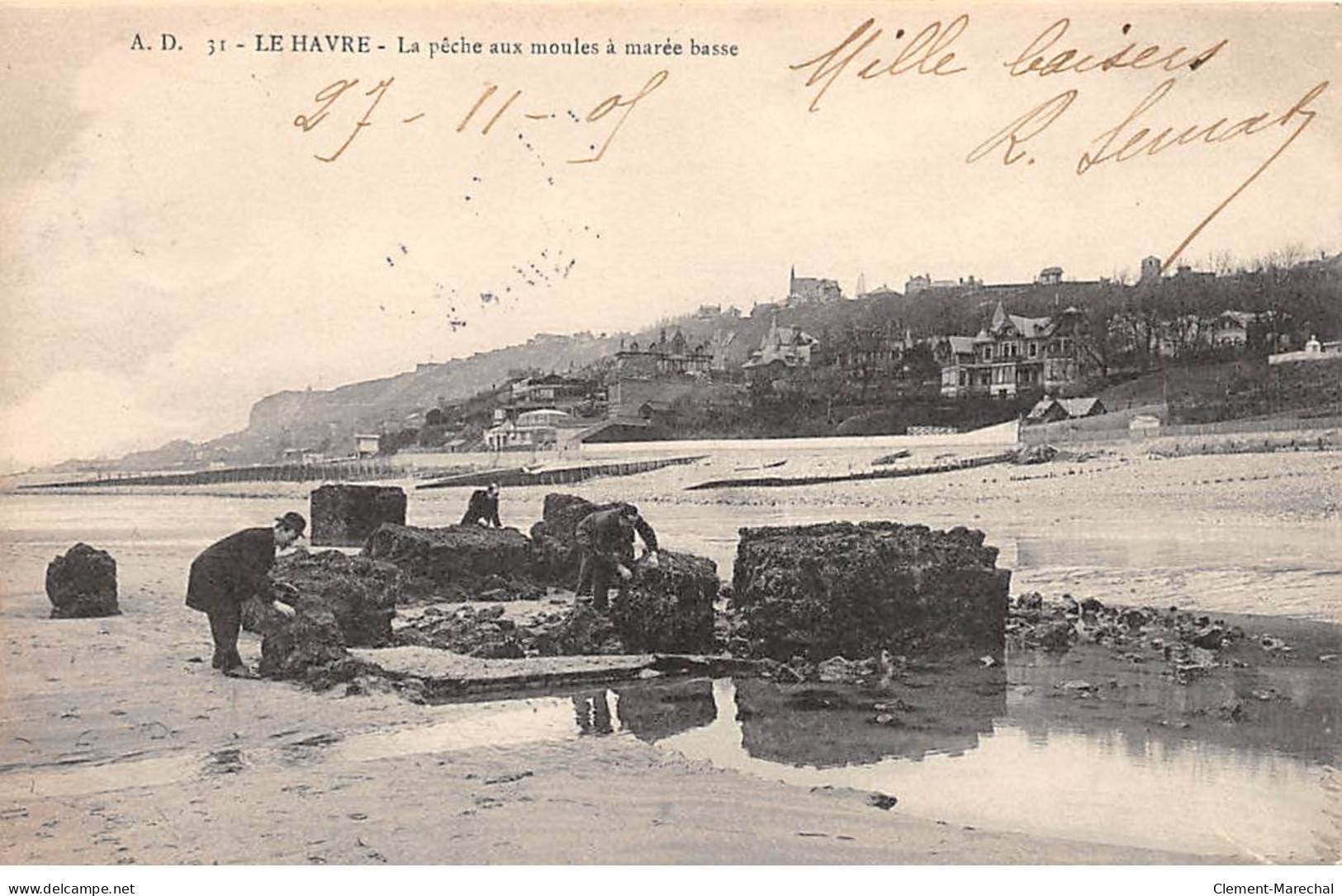 LE HAVRE - La Pêche Aux Moules à Marée Basse - Très Bon état - Non Classés