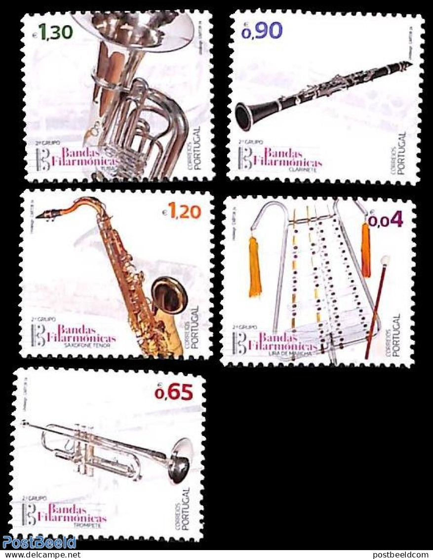Portugal 2024 Music Instruments 5v, Mint NH, Performance Art - Music - Musical Instruments - Unused Stamps