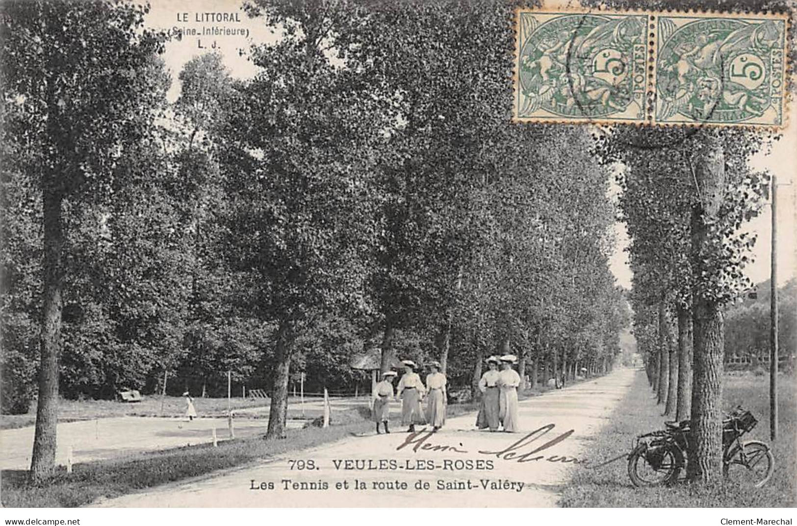 VEULES LES ROSES - Les Tennis Et La Route De Saint Valéry - Très Bon état - Veules Les Roses