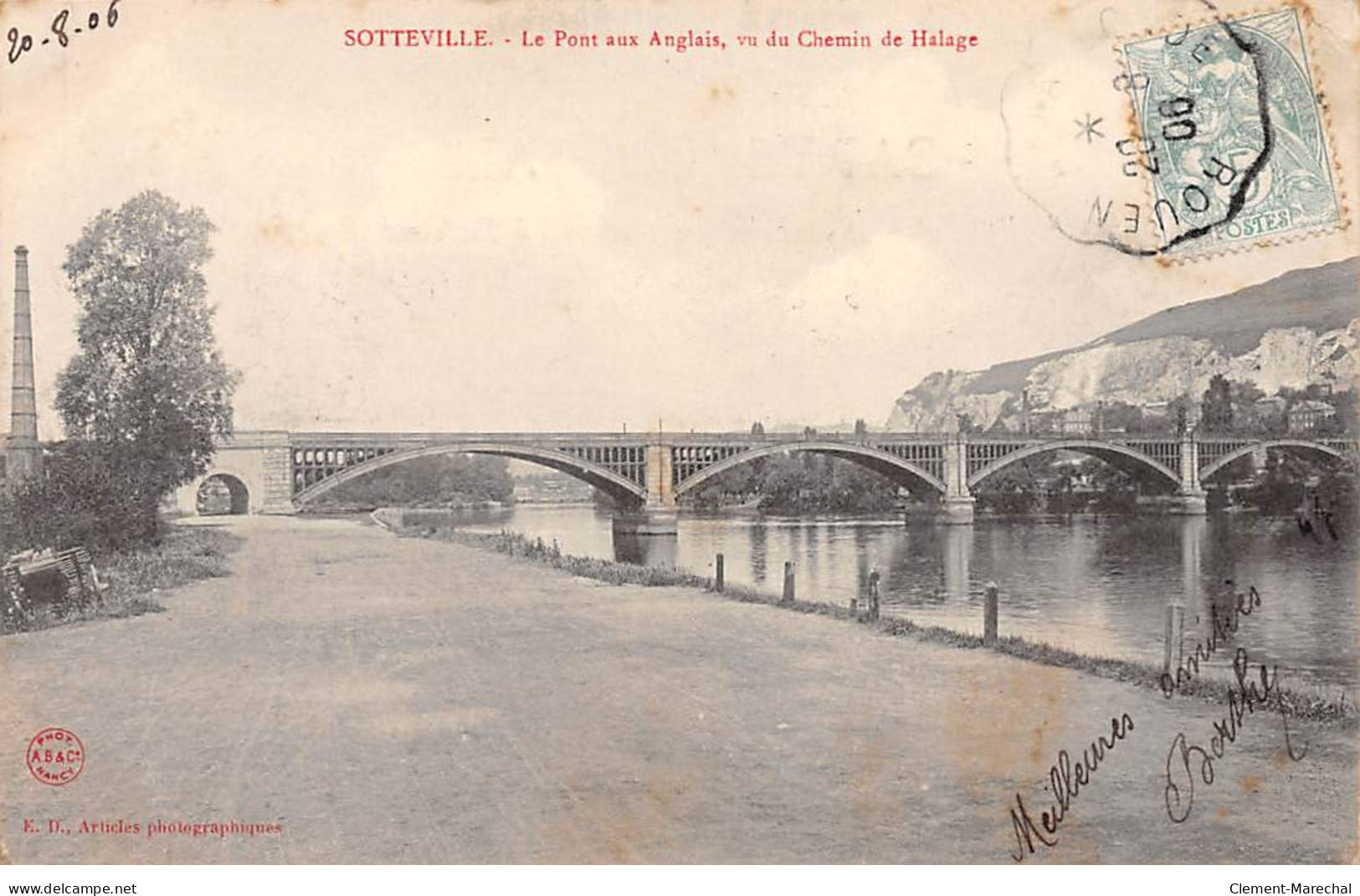 SOTTEVILLE - Le Pont Aux Anglais, Vu Du Chemin De Halage - état - Sotteville Les Rouen