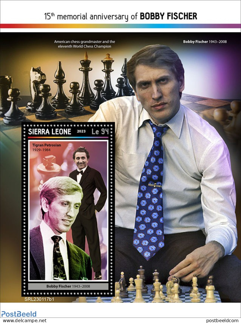 Sierra Leone 2023 Bobby Fischer, Mint NH, Sport - Chess - Echecs