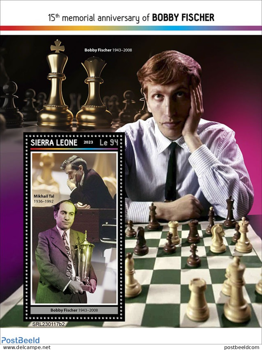 Sierra Leone 2023 Bobby Fischer, Mint NH, Sport - Chess - Echecs