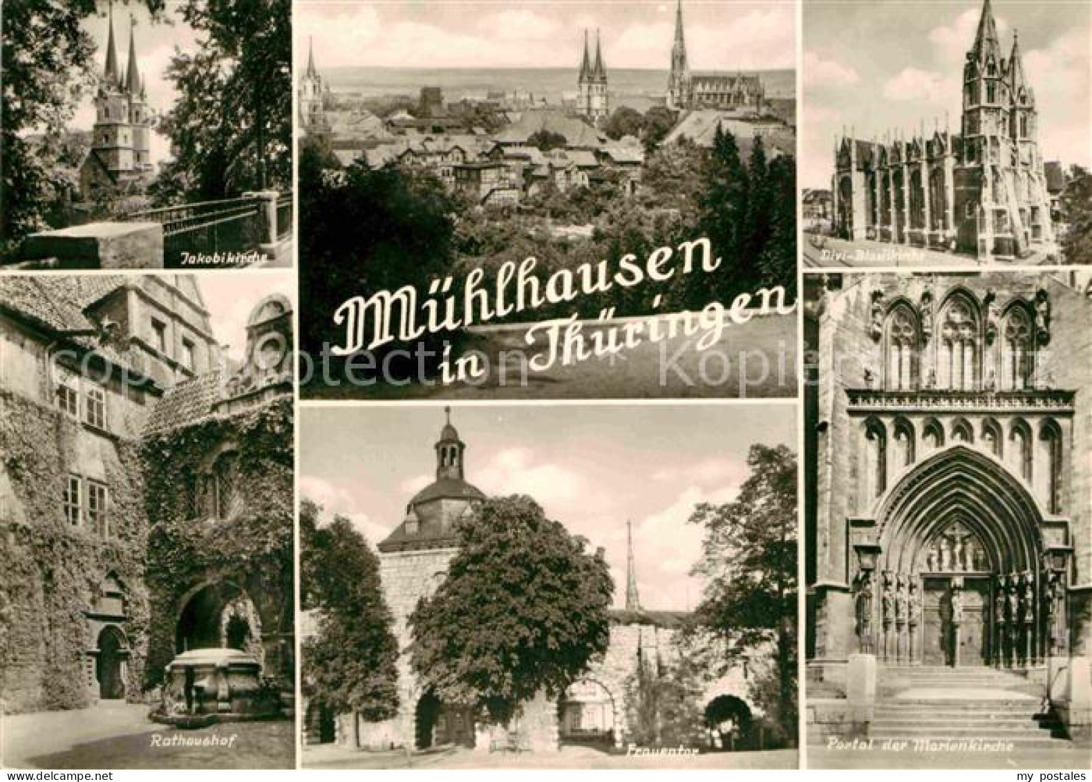 72636813 Muehlhausen Thueringen Jakobikirche Divi Blasiikirche Portal Marienkirc - Mühlhausen