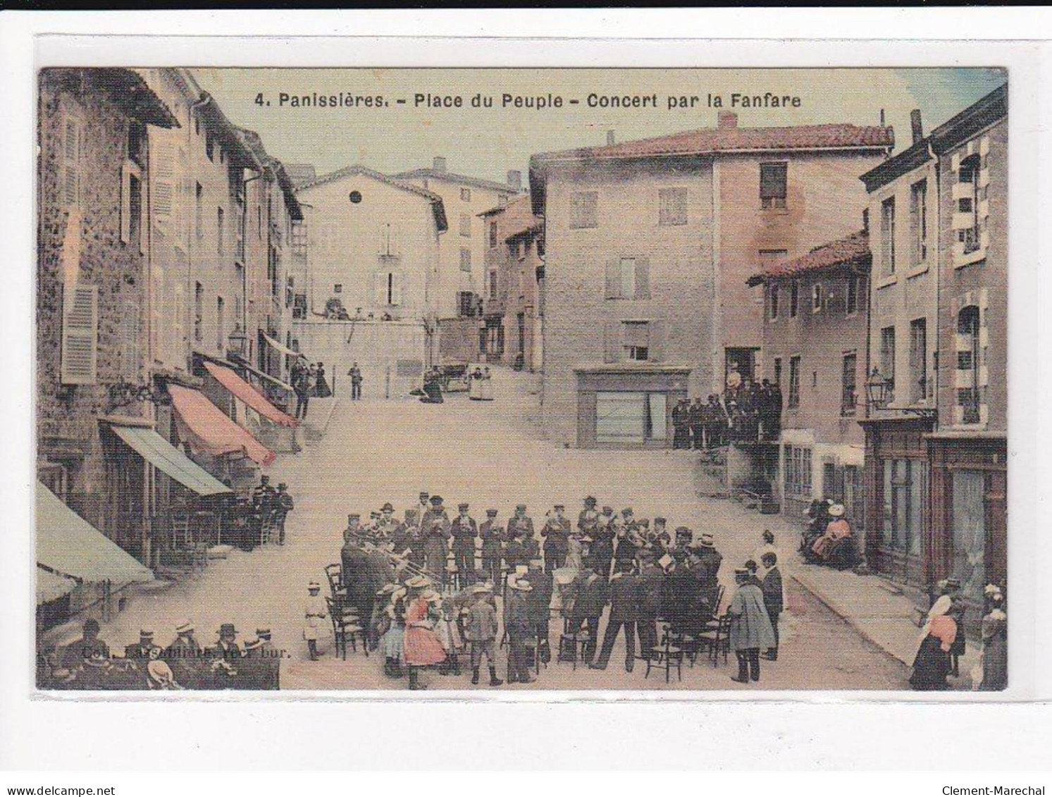 PANISSIERES : Place Du Peuple, Concert Par La Fanfare, Toillée - Très Bon état - Other & Unclassified