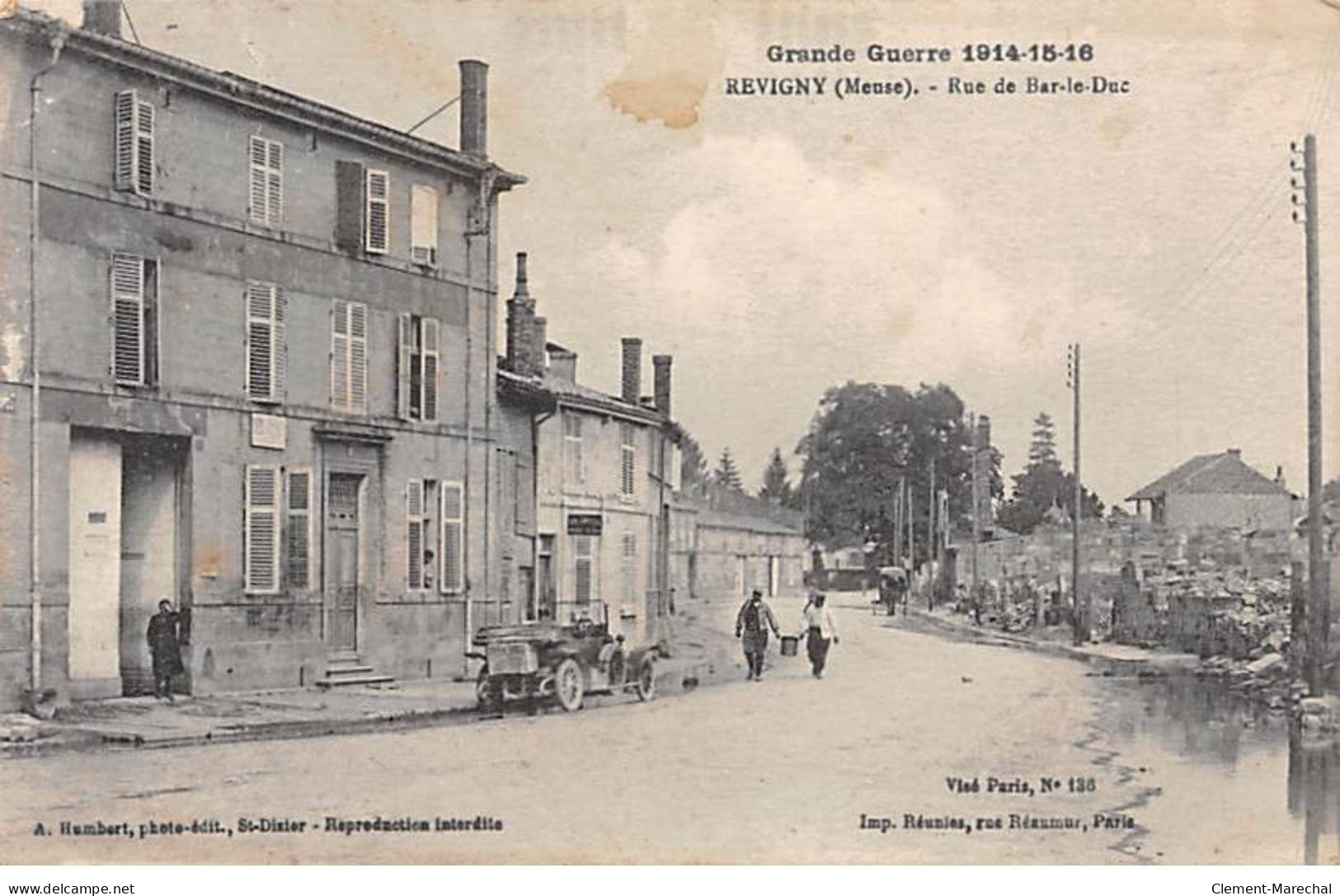 Grande Guerre 1914 15 16 - REVIGNY - Rue De Bar Le Duc - Très Bon état - Revigny Sur Ornain