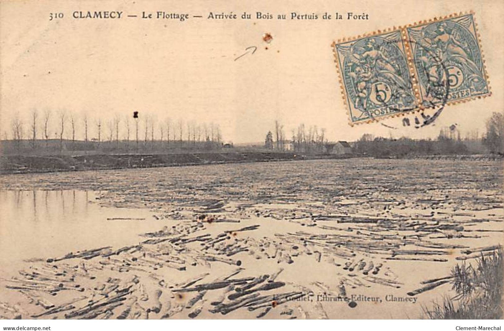 CLAMECY - Le Flottage - Arrivée Du Bois Au Pertuis De La Forêt - état - Clamecy