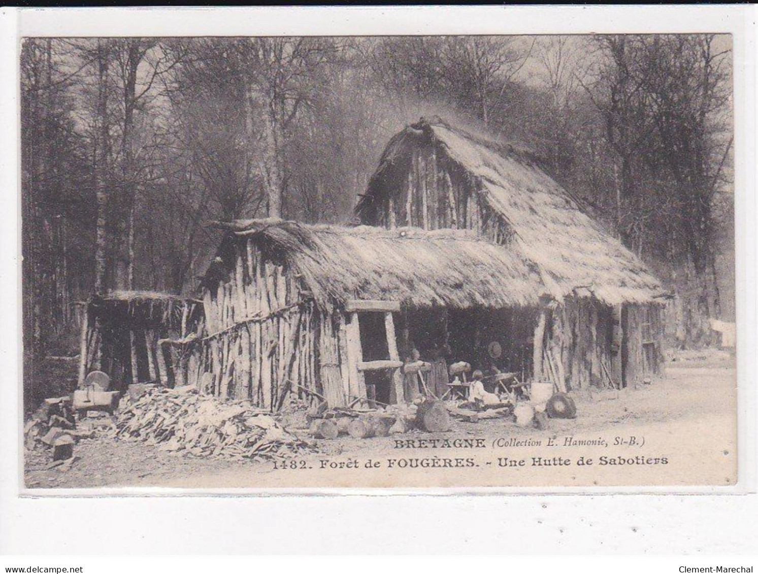 FOUGERES : La Forêt, Une Hutte De Sabotiers - Très Bon état - Fougeres