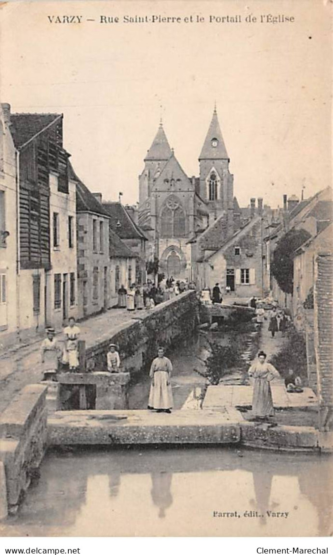 VARZY - Rue Saint Pierre Et Le Portail De L'Eglise - Très Bon état - Other & Unclassified