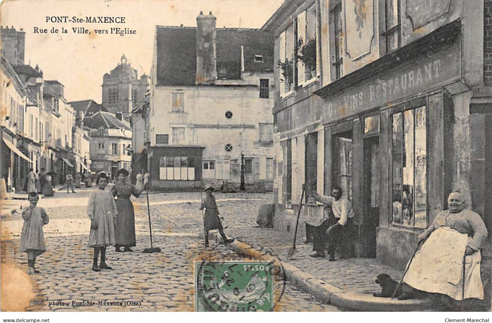 PONT SAINTE MAXENCE - Rue De La Ville, Vers L'Eglise - Très Bon état - Pont Sainte Maxence