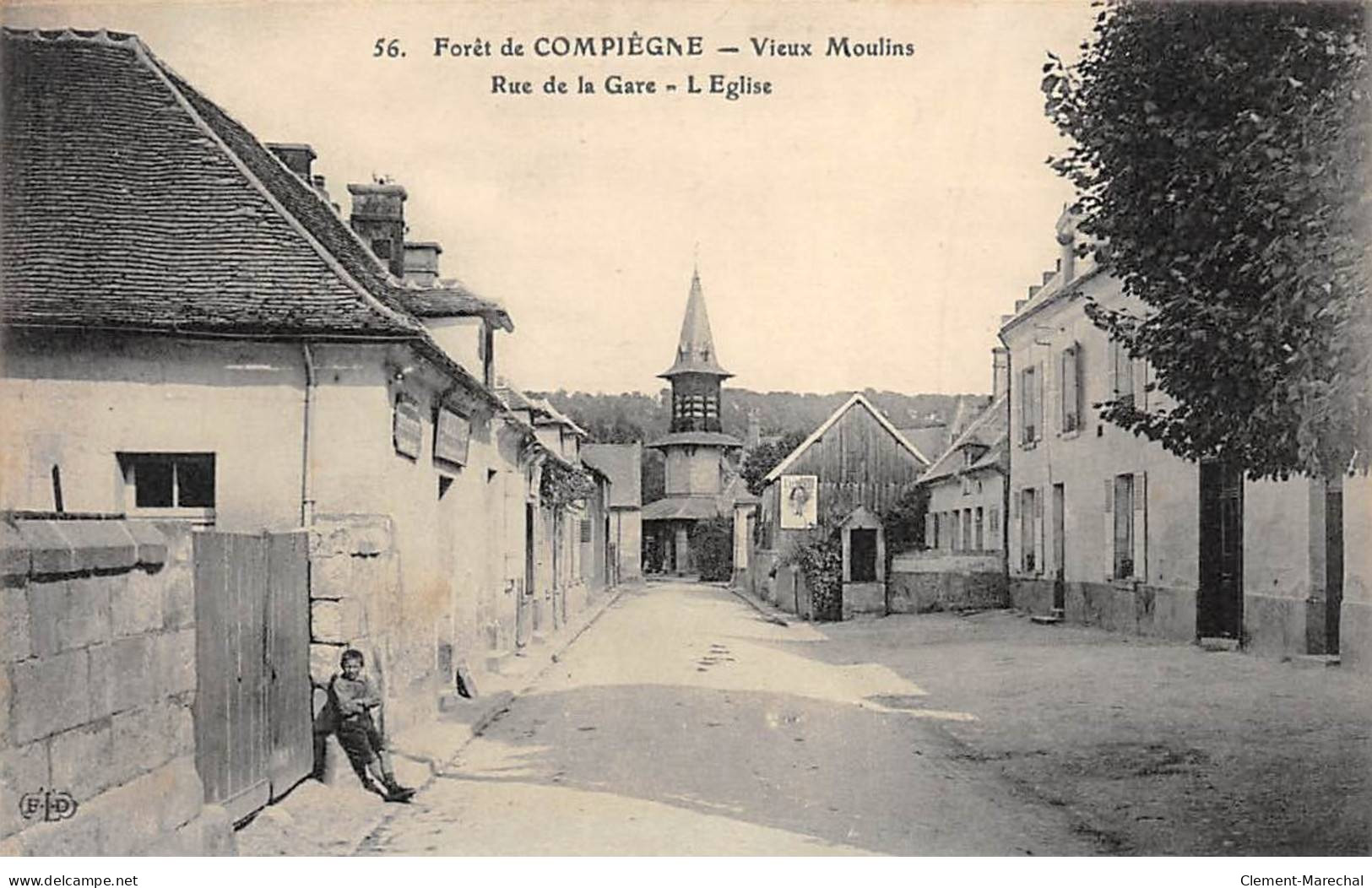 Forêt De COMPIEGNE - Vieux Moulins - Rue De La Gare - L'Eglise - Très Bon état - Compiegne