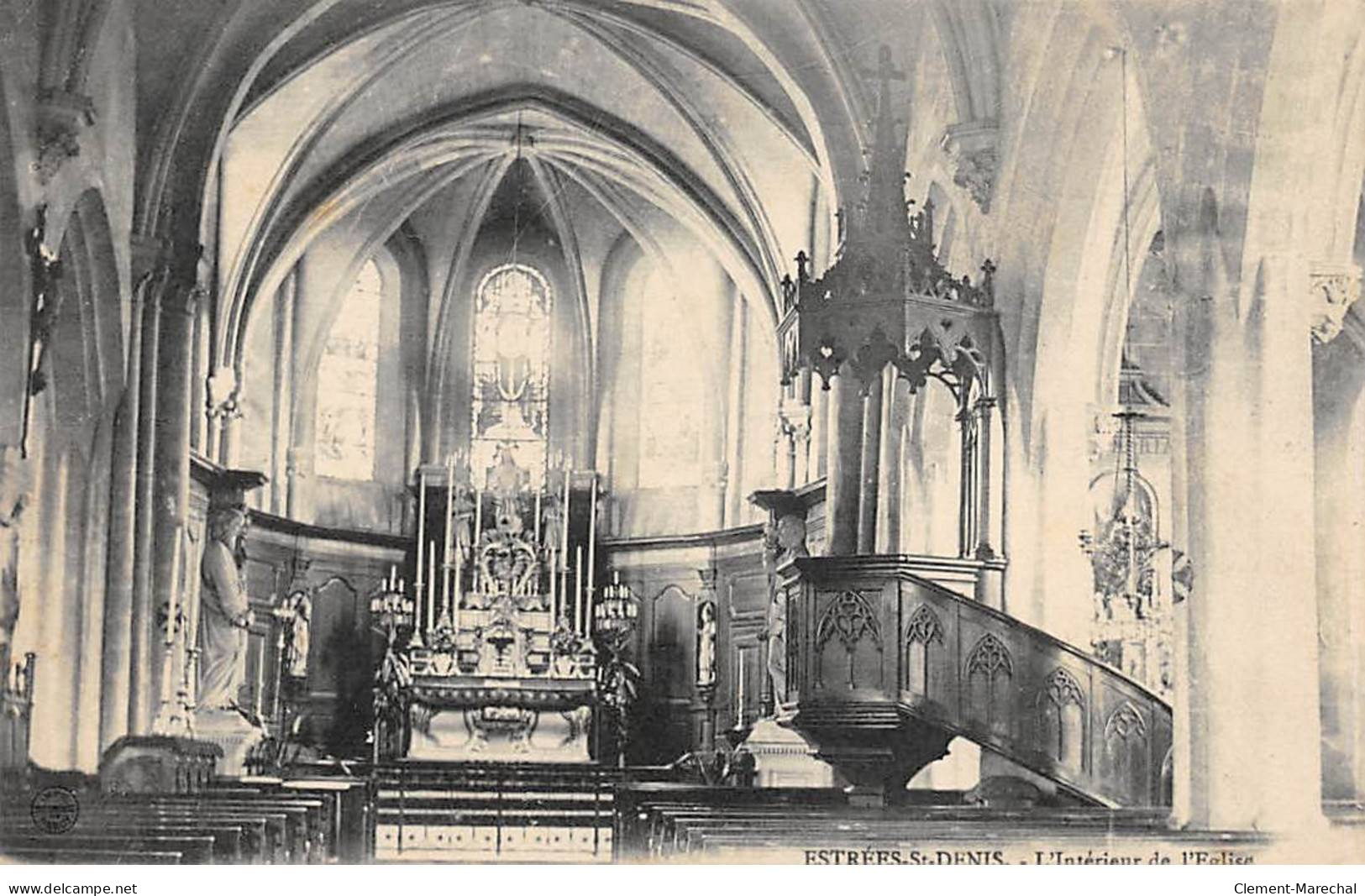 ESTREES SAINT DENIS - L'Intérieur De L'Eglise - Très Bon état - Estrees Saint Denis