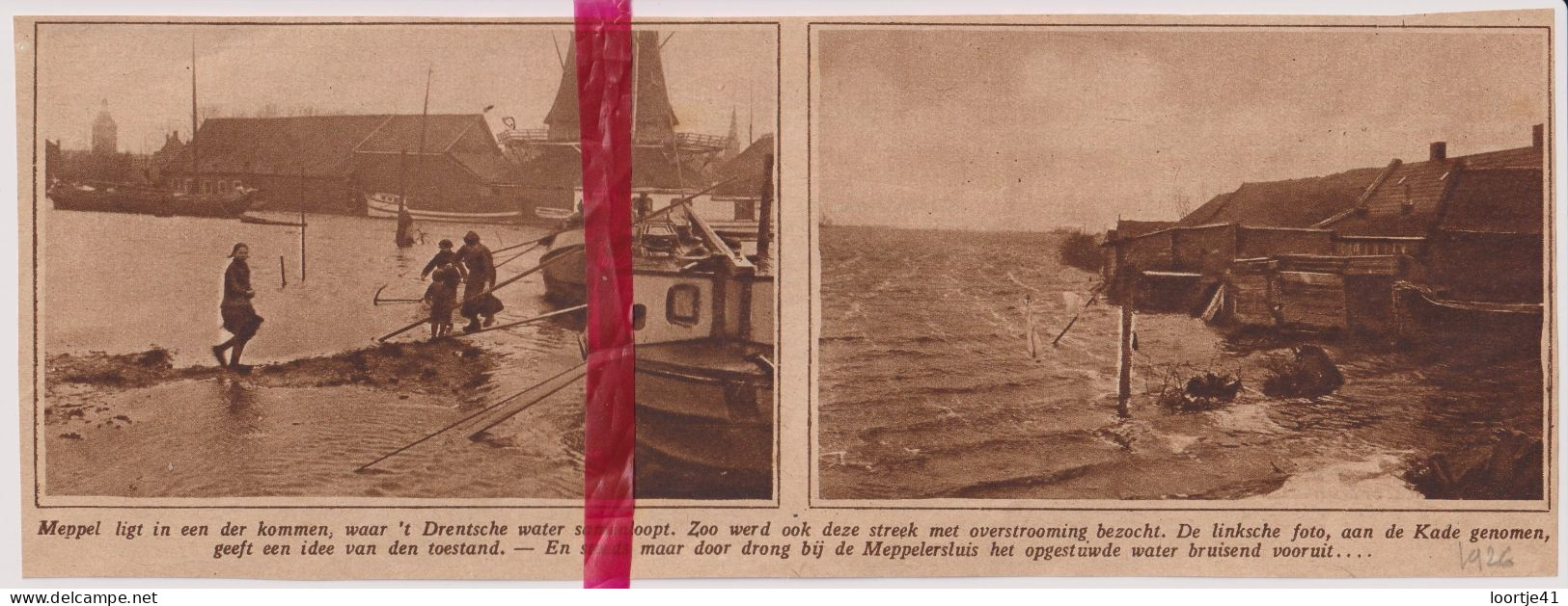 Meppel - Overstromingen - Orig. Knipsel Coupure Tijdschrift Magazine - 1926 - Unclassified