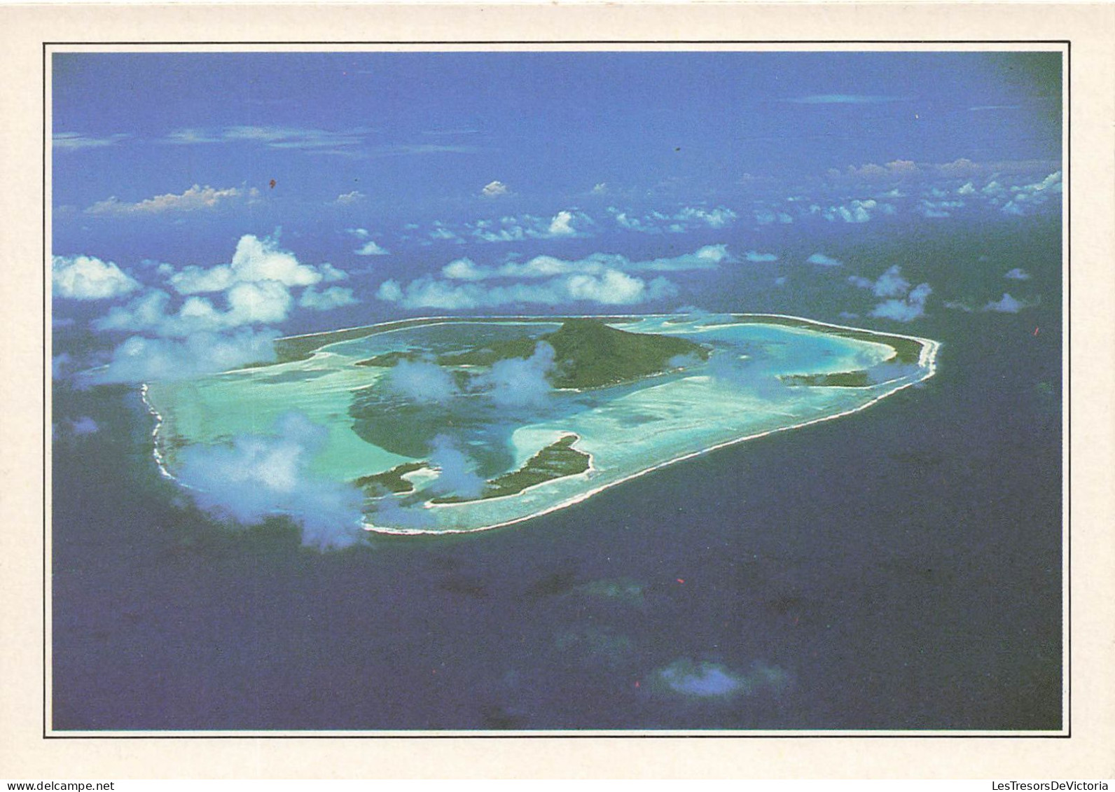 POLYNESIE FRANCAISE - Maupiti - L'île Vue D'avion - Colorisé - Carte Postale - Frans-Polynesië