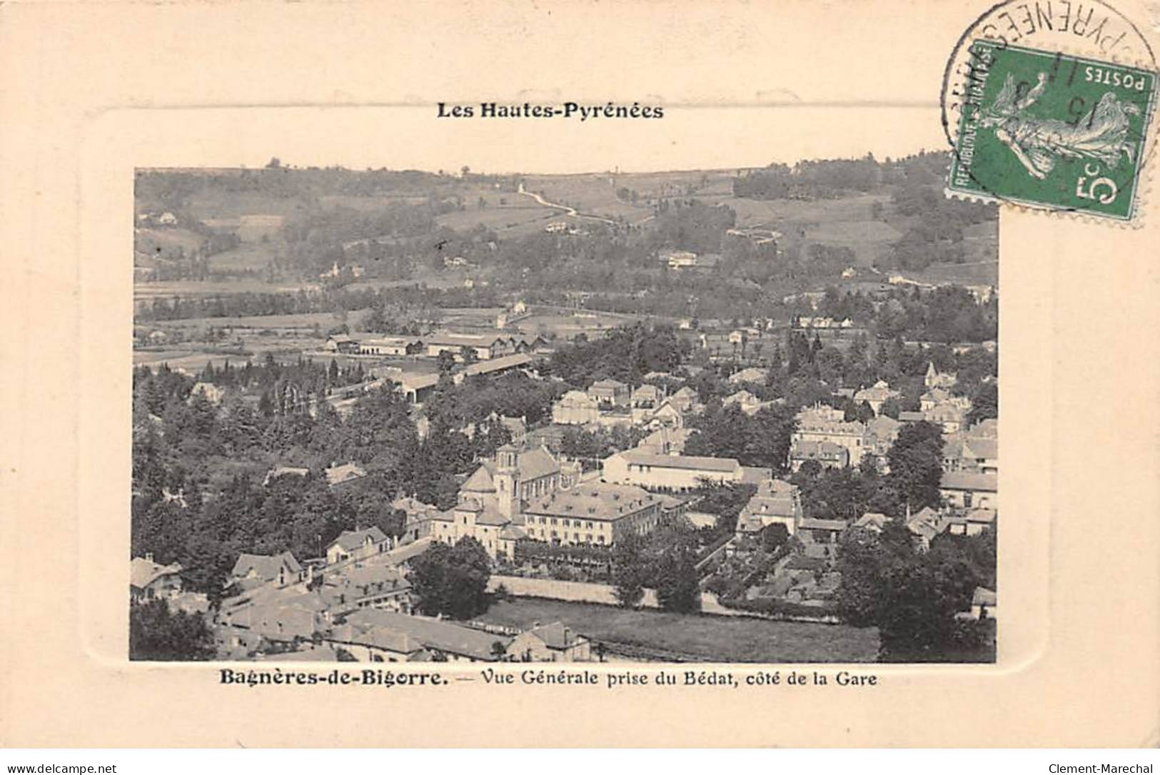 BAGNERES DE BIGORRE - Vue Générale Prise Du Bédat, Côté De La Gare - Très Bon état - Bagneres De Bigorre