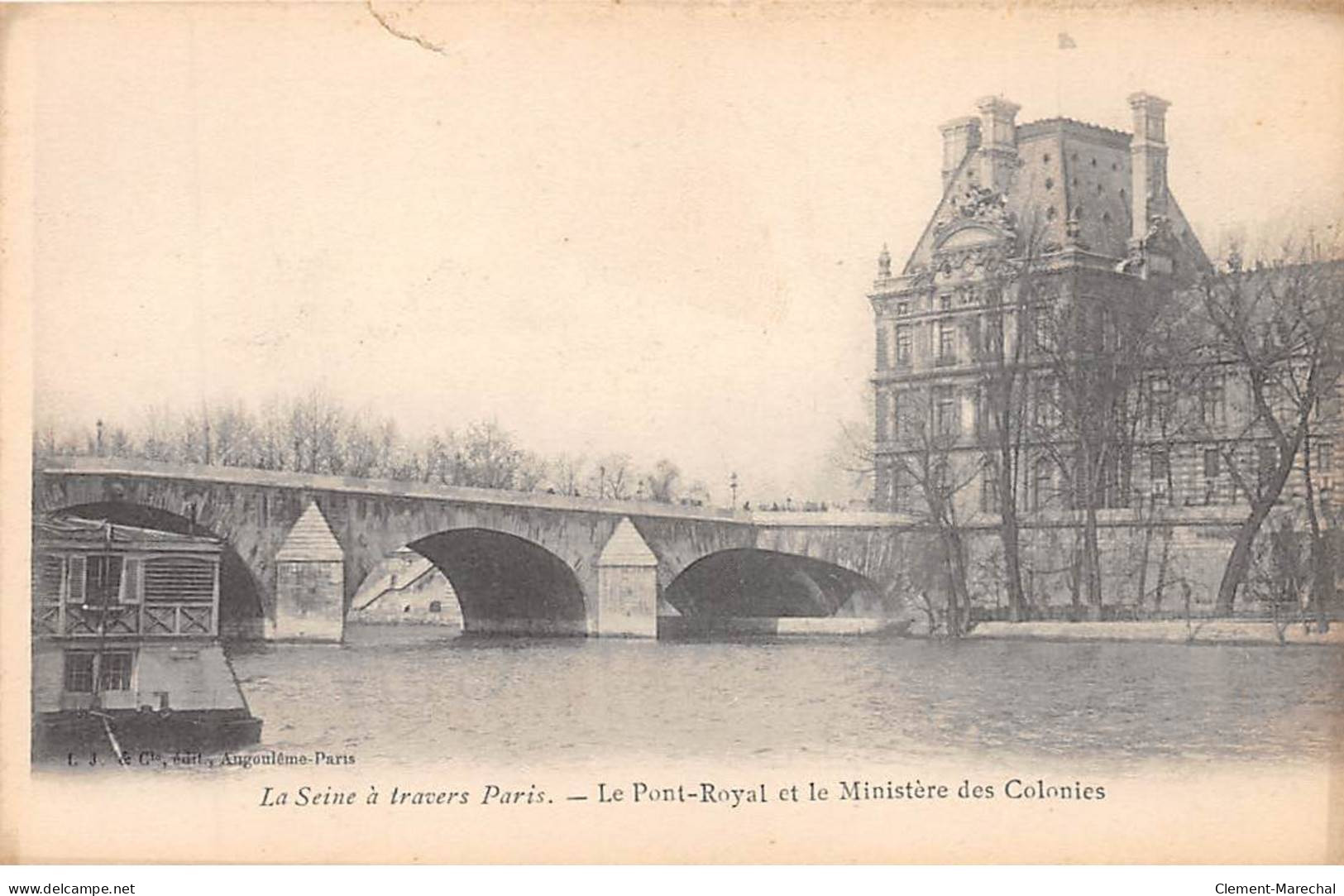 La Seine à Travers PARIS - Le Pont Royal Et Le Ministère Des Colonies - état - Arrondissement: 01