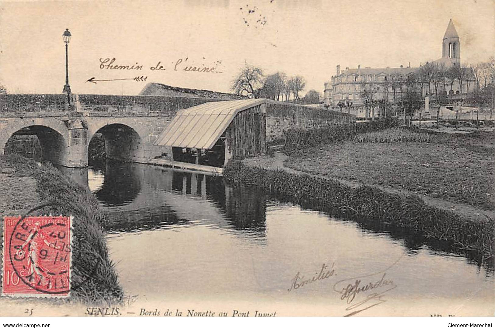 SENLIS - Bords De La Nonette Au Pont Jumet - état - Senlis