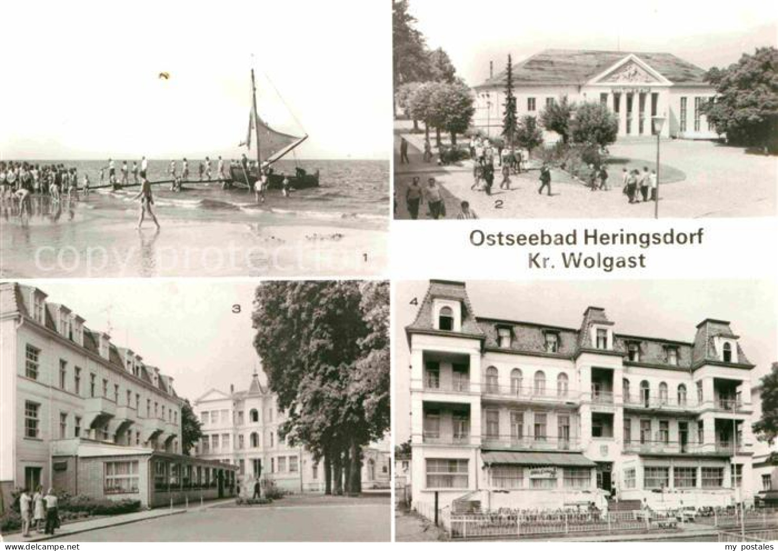 72636311 Heringsdorf Ostseebad Usedom Strand Kulturhaus Markt Erholungsheim Gius - Andere & Zonder Classificatie