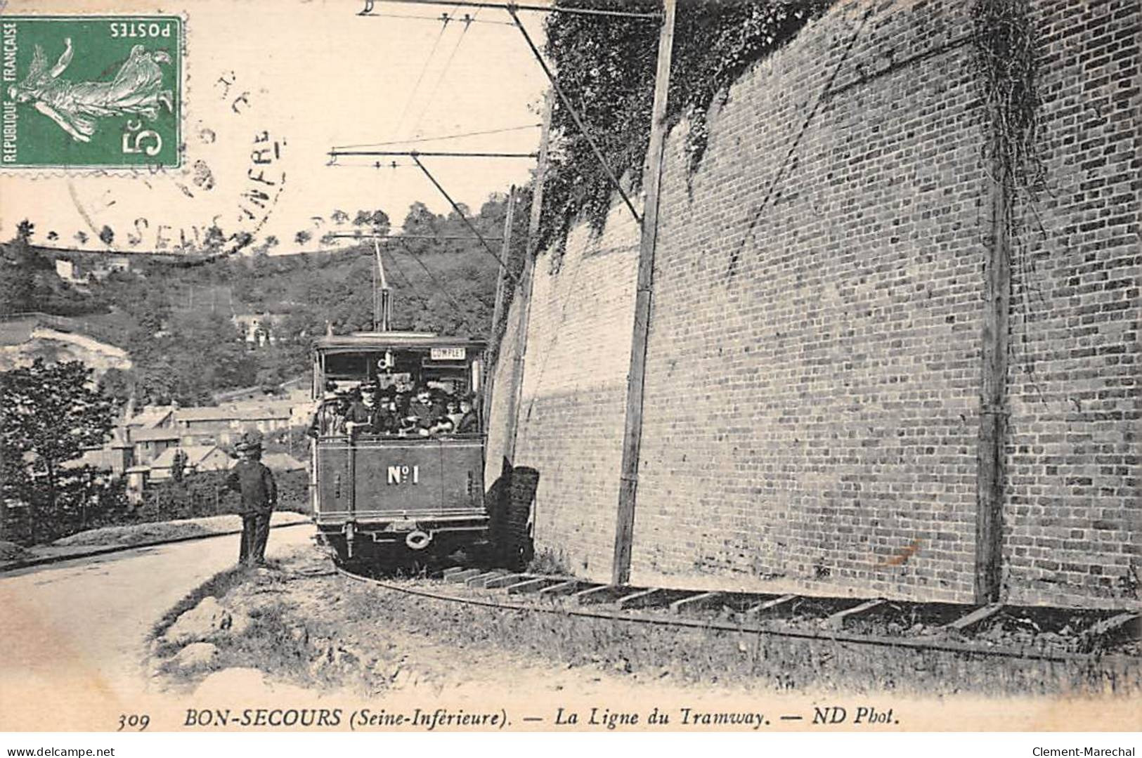 BONSECOURS - La Ligne Du Tramway - Très Bon état - Bonsecours