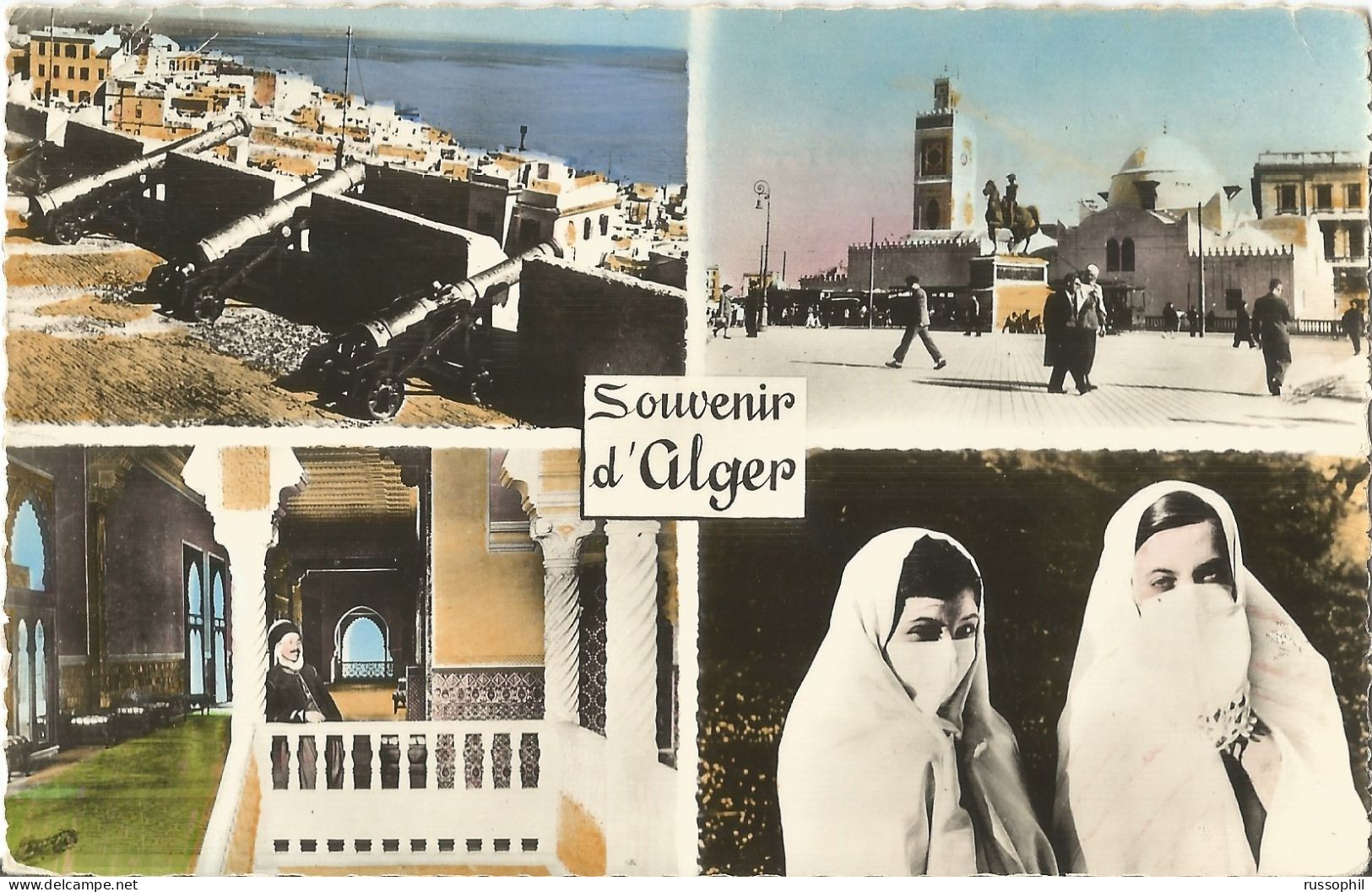 ALGERIE - SOUVENIR D'ALGER - 4 VIEWS - ED. JOMONE REF #1024 - 1959 - Algiers