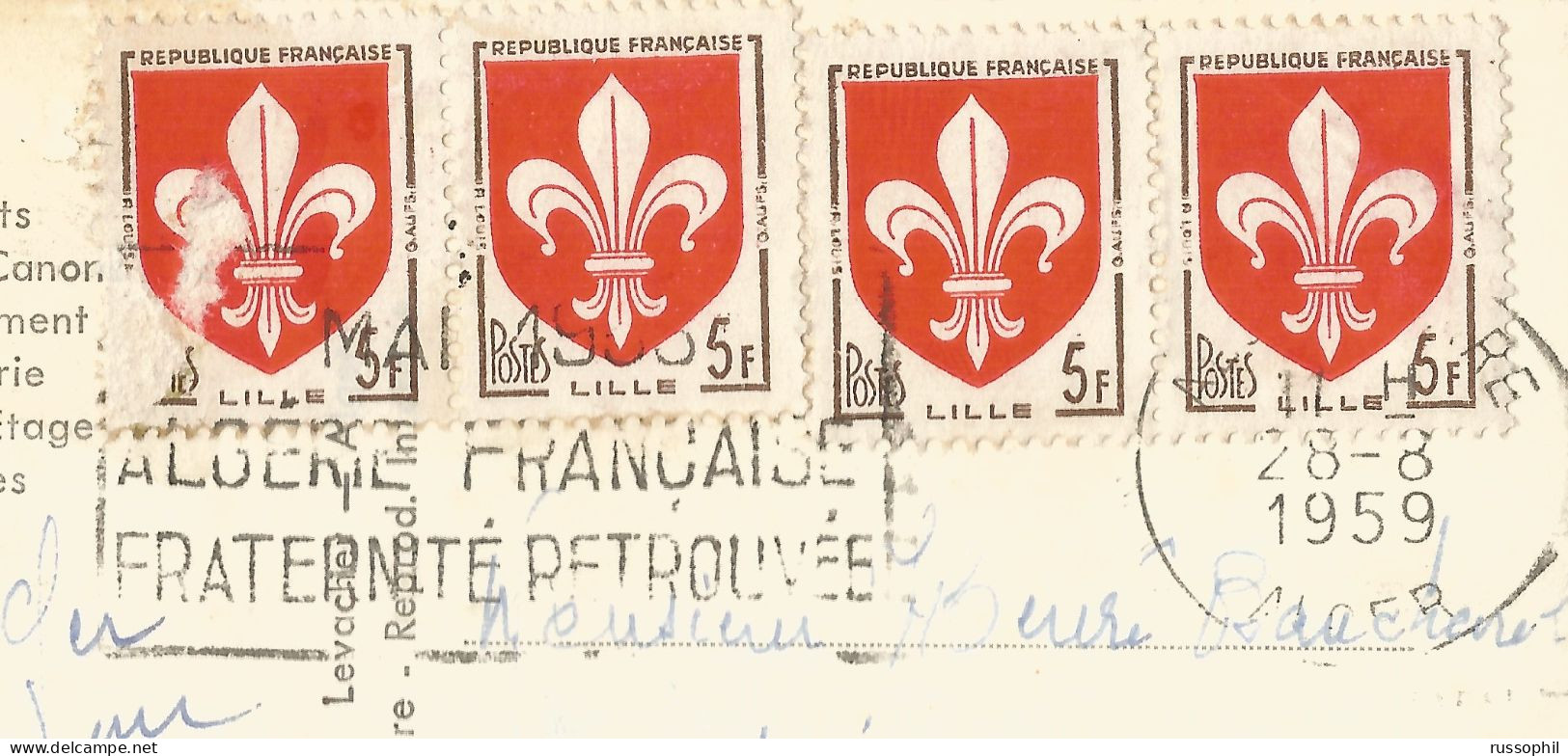 ALGERIE - SOUVENIR D'ALGER - 4 VIEWS - ED. JOMONE REF #1024 - 1959 - Algiers