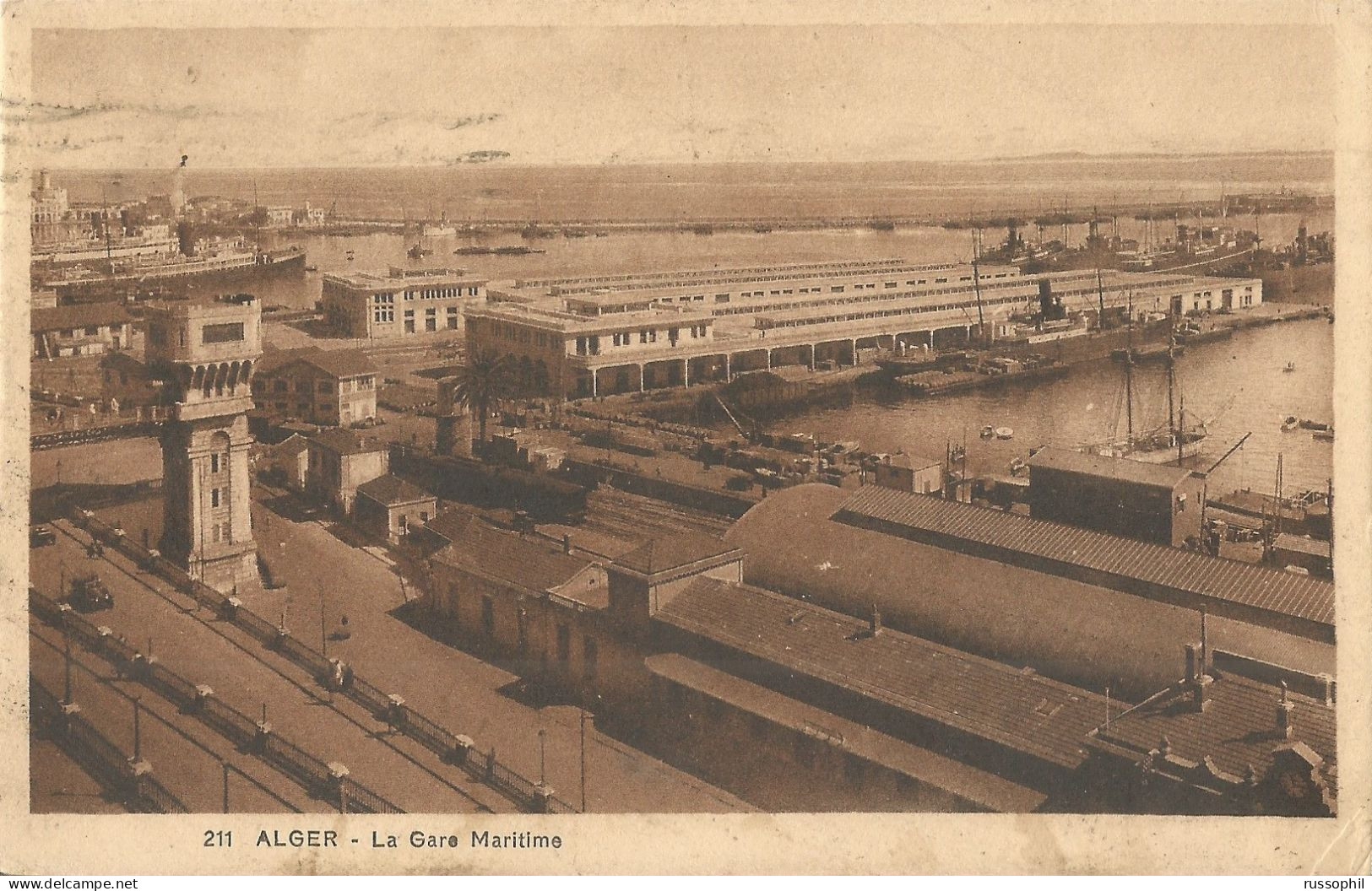 ALGERIE - ALGER - GARE MARITIME - ED. L.Y. REF #21 -1928  - Alger
