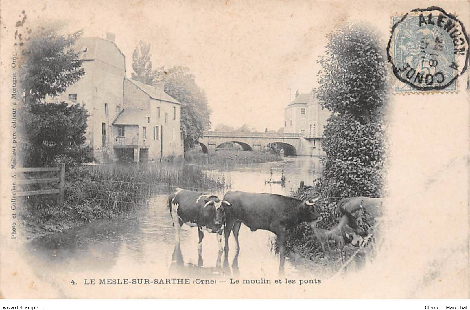 LE MESLE SUR SARTHE - Le Moulin Et Les Ponts - Très Bon état - Le Mêle-sur-Sarthe