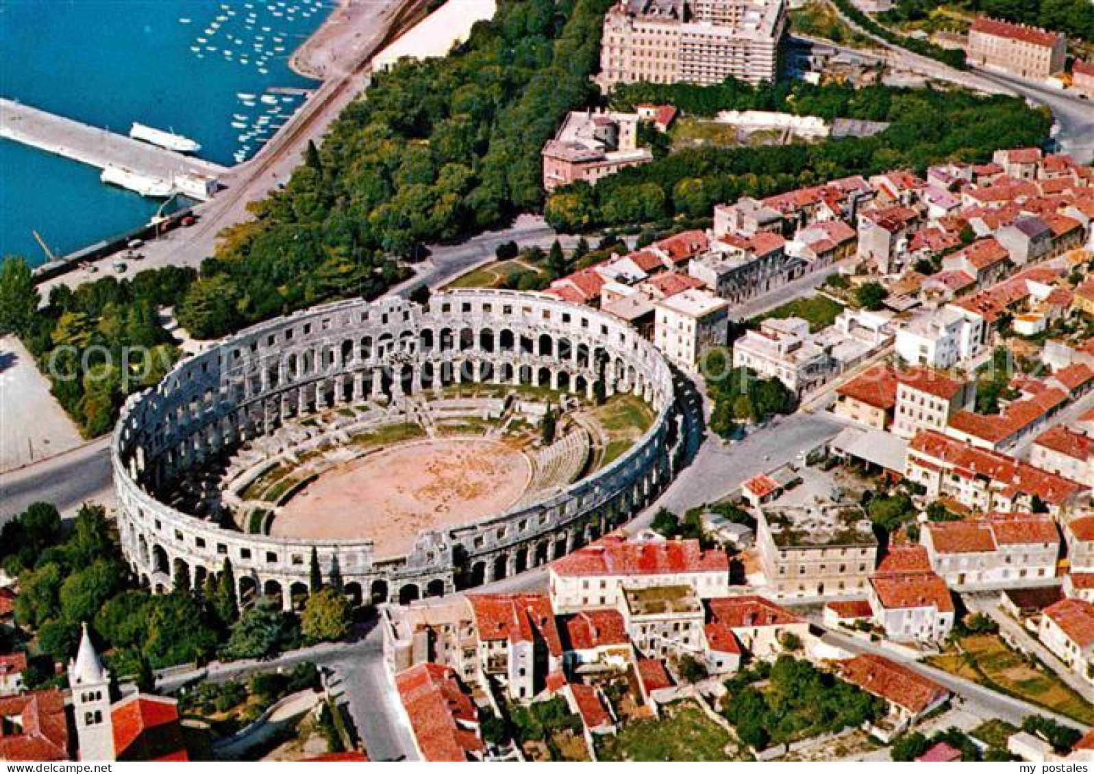 72636257 Pola Pula Croatia Fliegeraufnahme Mit Amphitheater  - Croatie