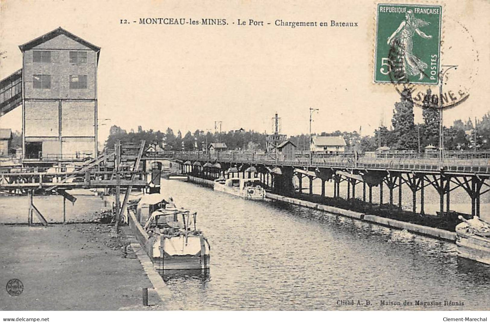 MONTCEAU LES MINES - Le Port - Chargement En Bateaux - Très Bon état - Montceau Les Mines