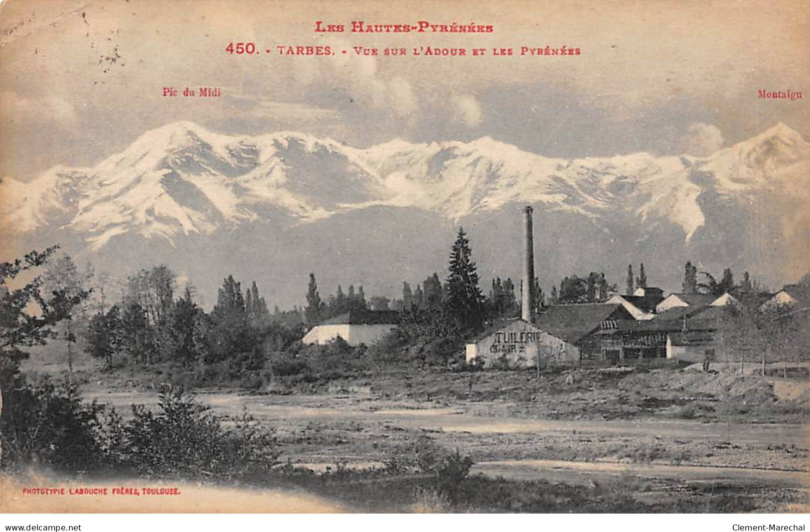 TARBES - Vue Sur L'Adour Et Les Pyrénées - Très Bon état - Tarbes