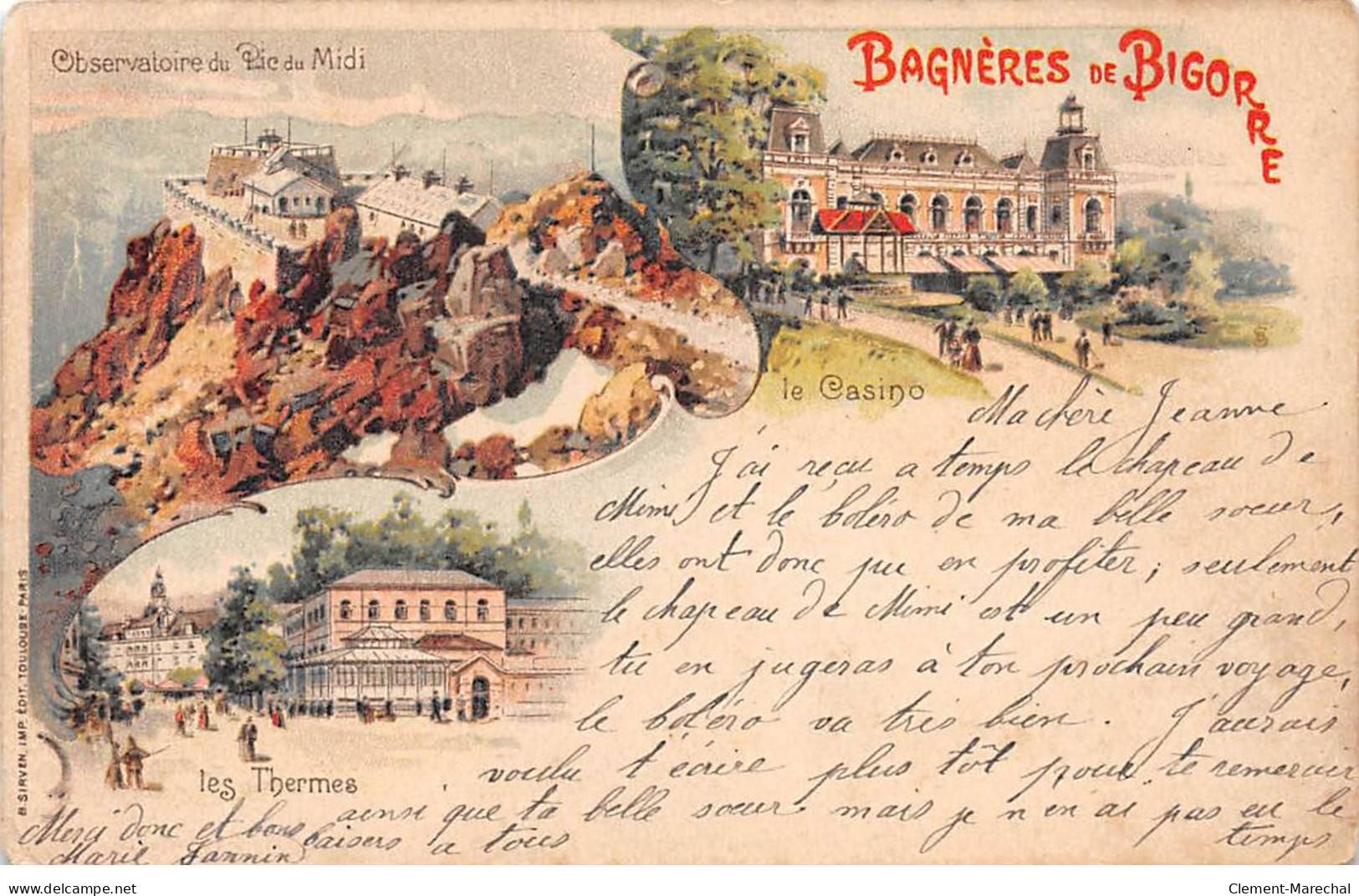 BAGNERES DE BIGORRE - Observatoire - Le Casino - Les Thermes - Très Bon état - Bagneres De Bigorre