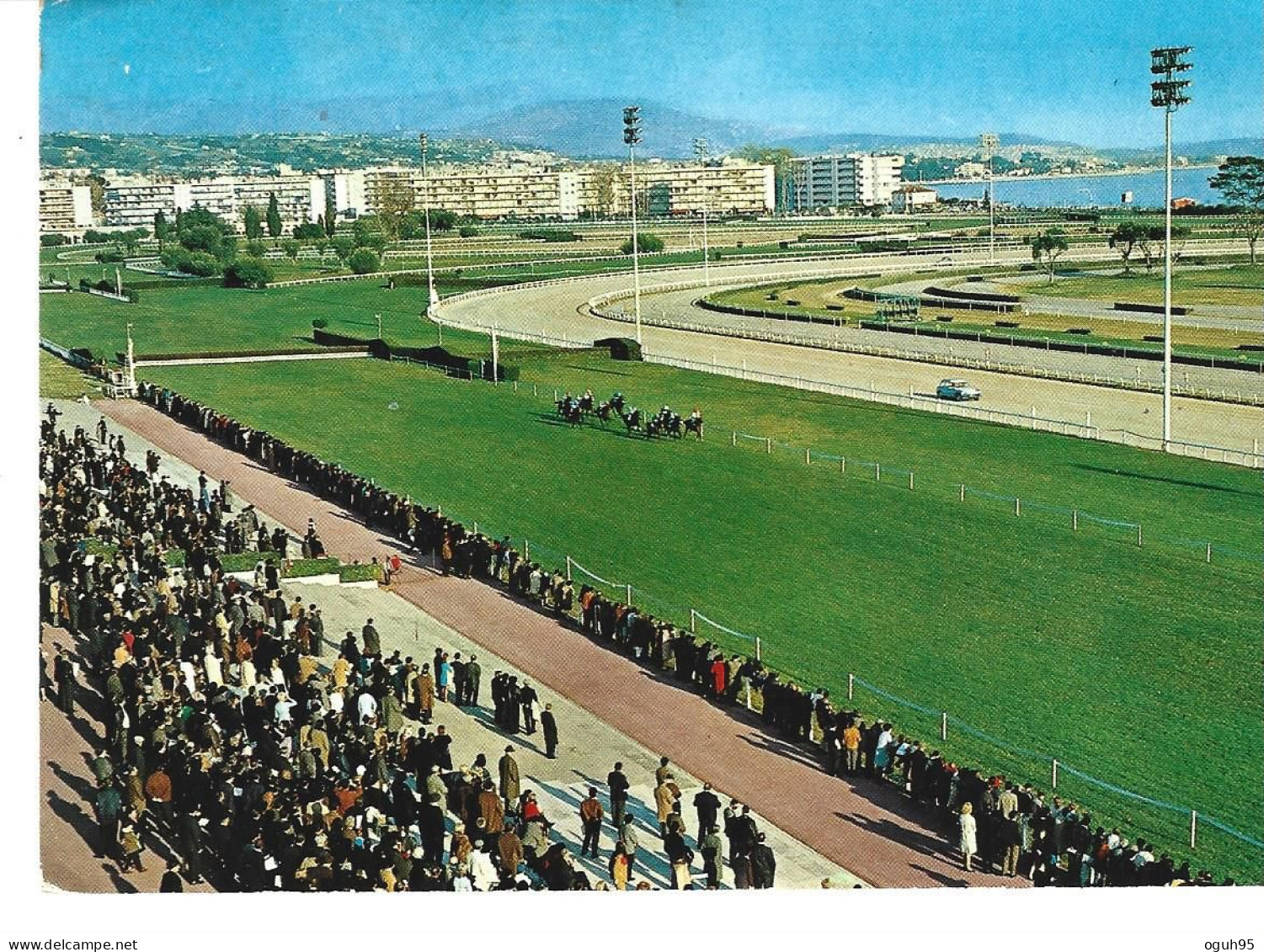 Hippisme à CAGNES SUR MER (06) - L'hippodrome De La Côte D'Azur  (pendant Une Course Et Public Au Bord Dere La Piste) - Hípica