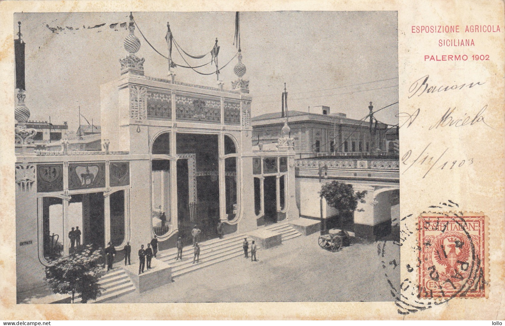 Sicilia  -  Palermo  -  1902  -   Esposizione Agricola Siciliana    - F. Piccolo  -  Viagg -  Bella Animata - Palermo