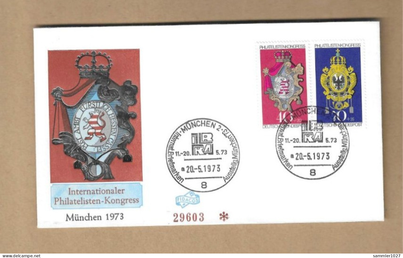 Los Vom 16.05 -  Sammler-Briefumschlag Aus München 1973 - Brieven En Documenten